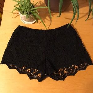Aeropostale Black Lace Shorts